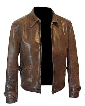 Men's Skyfall Vintage Brown Article Leather Jacket (XXS